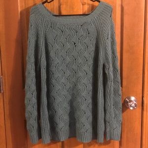 SOLD-Teal Oversized Sweater